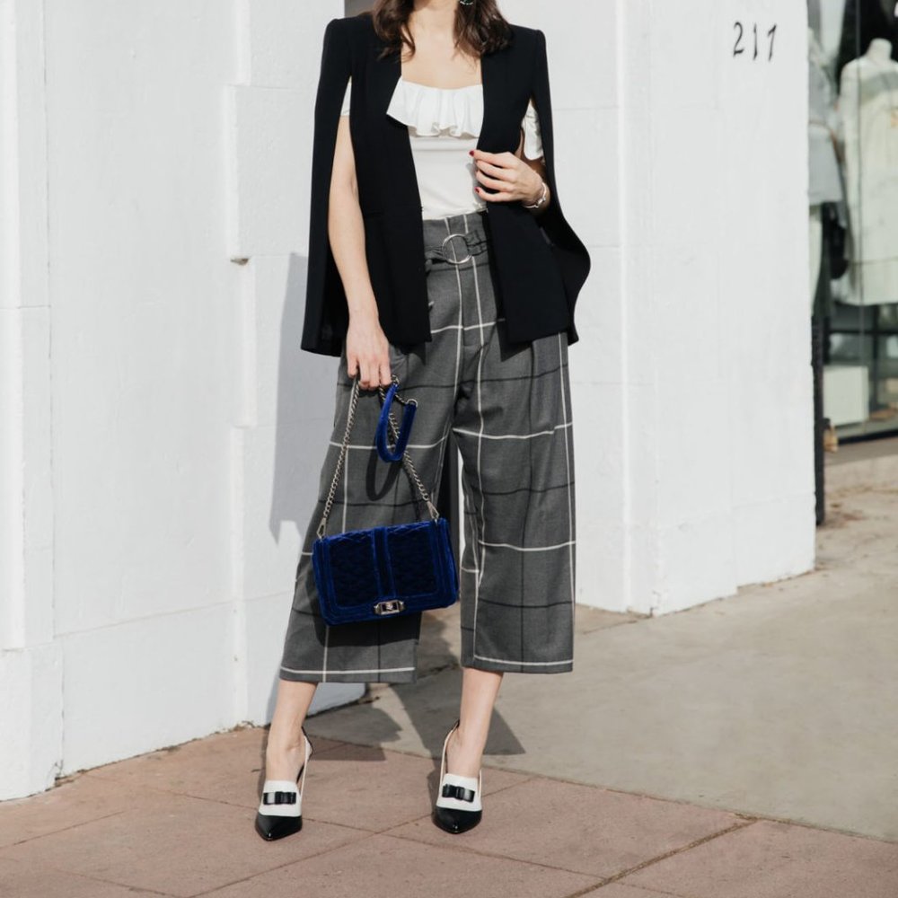 NWT ASOS GRAY CULOTTES WITH BELT